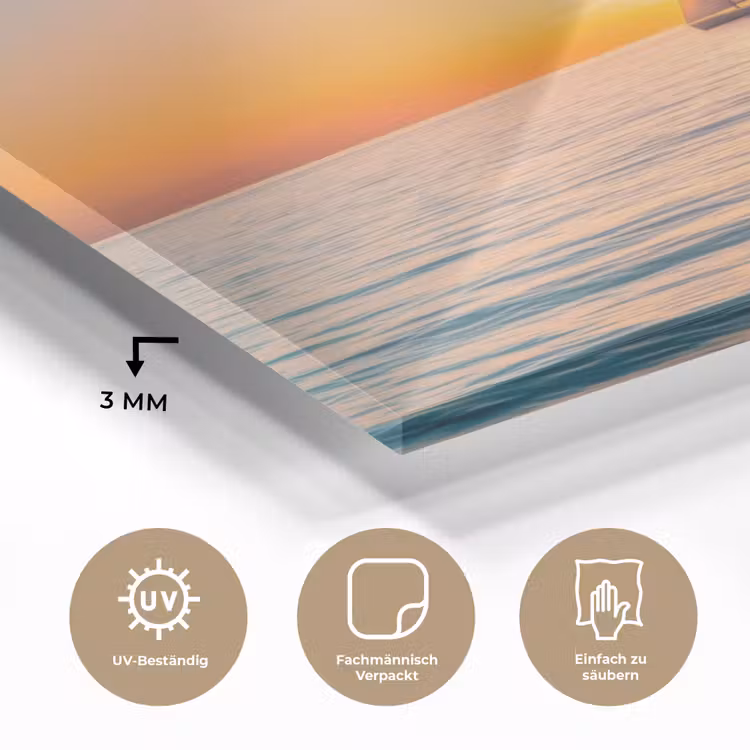 Zee - Zeilboot - Zonsondergang plexiglas 5mm klein -wsfeer2_DE