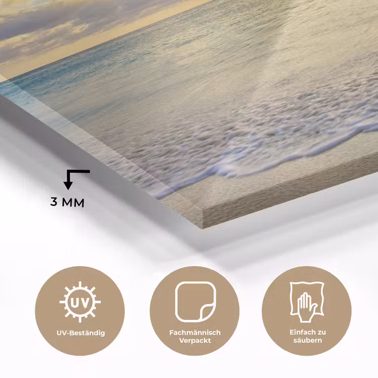 Zee - Strand - Wolken - Zon plexiglas 5mm klein -wsfeer2_DE