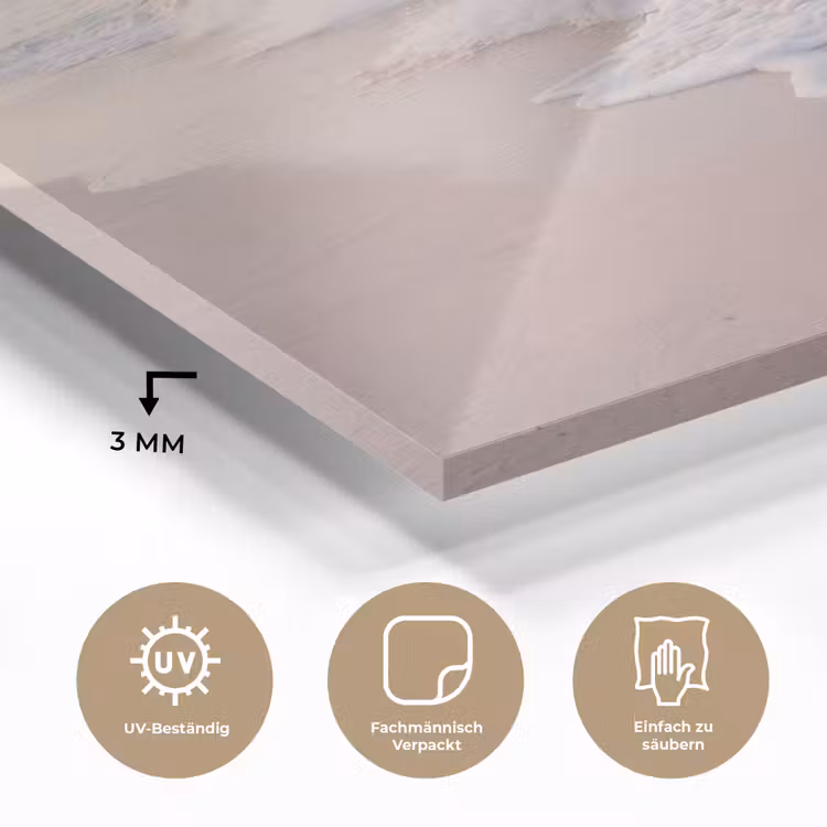 Zee - Golven - Strand - Natuur - Wit plexiglas 5mm klein -wsfeer2_DE