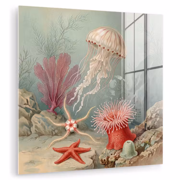 Zeeleven - Kwal - Onderwater - Illustratie - Beige plexiglas 5mm klein -zzzproduct_nieuw