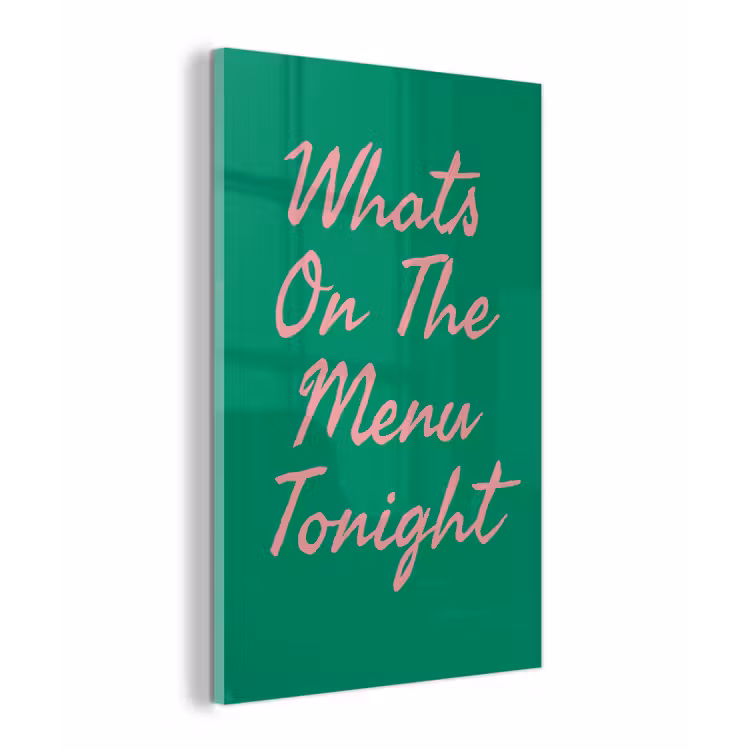 Menu - Quote - Roze plexiglas 5mm klein -z3d
