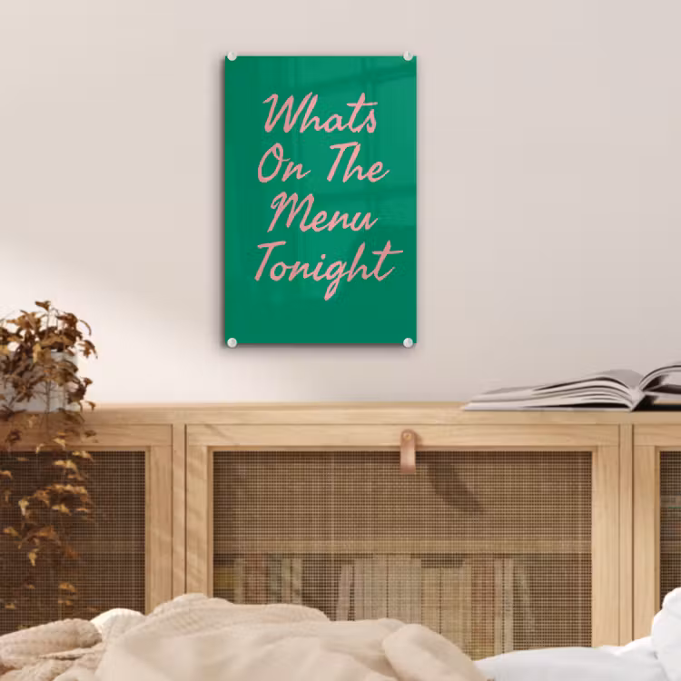 Menu - Quote - Roze plexiglas 5mm klein -sfeer4