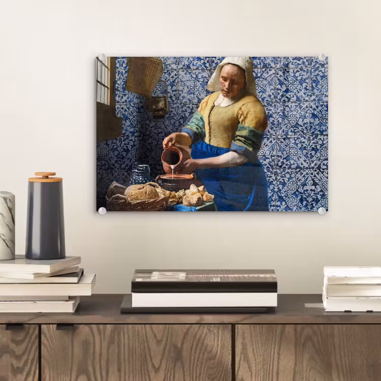 Melkmeisje - Delfts Blauw - Vermeer - Schilderij - Oude meesters plexiglas 5mm klein -wsfeer2_DE