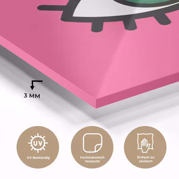 Minimalistisch - Oog - Roze plexiglas 5mm klein -wsfeer2_DE