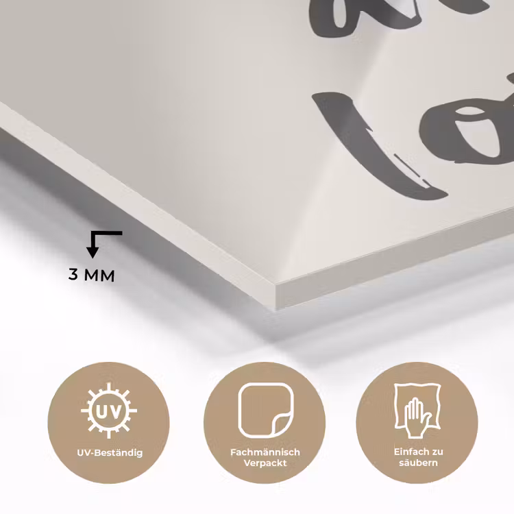 Minimalistisch - Beige - Love plexiglas 5mm klein -wsfeer2_DE