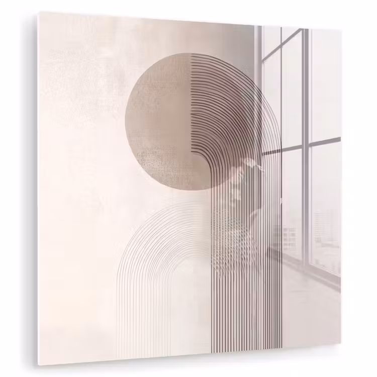 Minimalistisch - Cirkel - Lichtgrijs plexiglas 5mm klein -zzzproduct_nieuw
