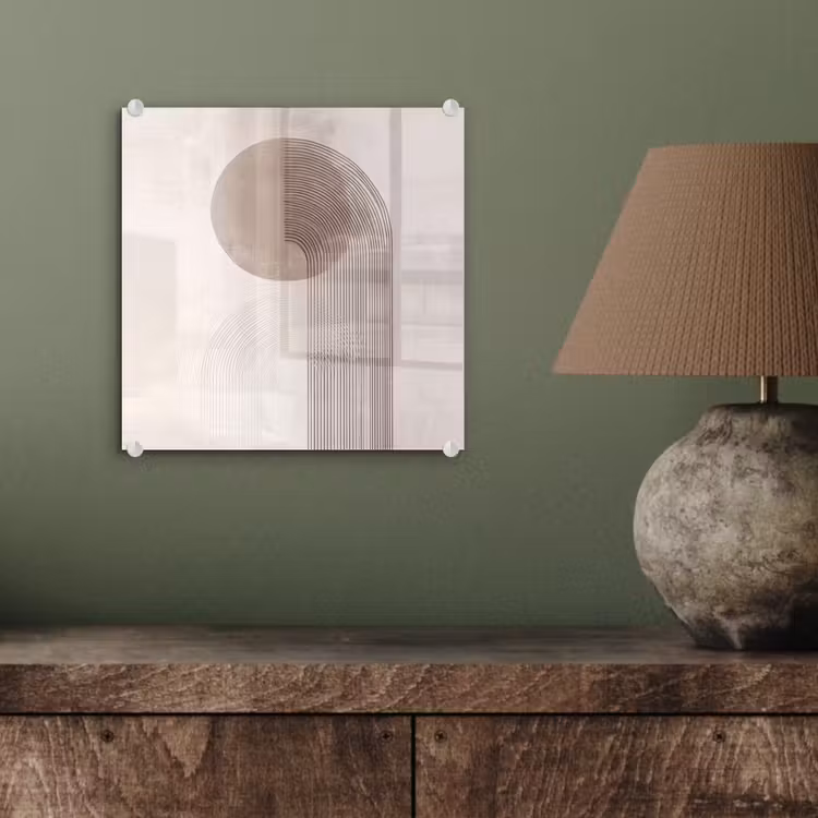 Minimalistisch - Cirkel - Lichtgrijs plexiglas 5mm klein -sfeer3