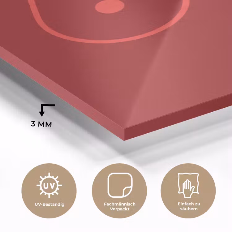 Minimalistisch - Lijnillustratie - Rood plexiglas 5mm klein -wsfeer2_DE