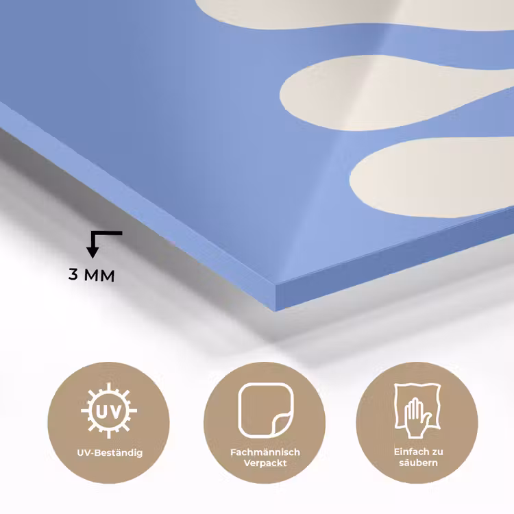 Minimalistisch - Organisch patroon - Blauw plexiglas 5mm klein -wsfeer2_DE