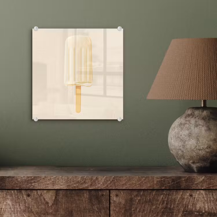 Minimalistisch - Waterijsje - Stokje - Beige plexiglas 5mm klein -sfeer3