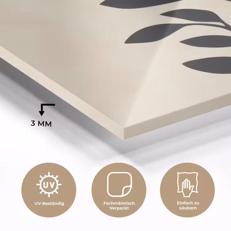 Minimalistisch - Tak - Bladeren - Zwart plexiglas 5mm klein -wsfeer2_DE
