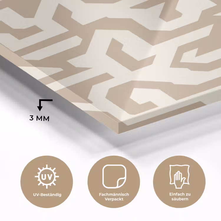 Modern - Abstract - Beige plexiglas 5mm klein 11 -wsfeer2_DE