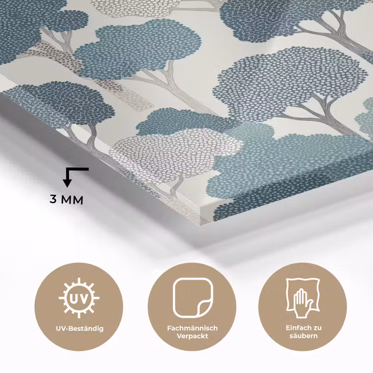 Modern - Bomen - Bos - Patroon - Blauw plexiglas 5mm klein 11 -wsfeer2_DE