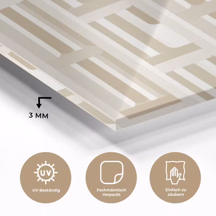 Modern - Geometrisch - Beige plexiglas 5mm klein 11 -wsfeer2_DE