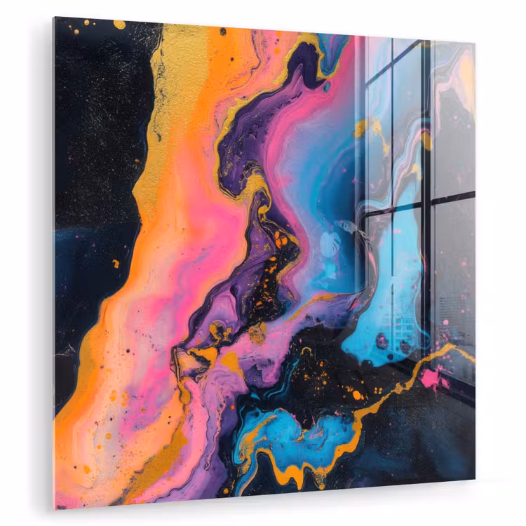 Modern - Marmer - Oranje plexiglas 5mm klein -zzzproduct_nieuw