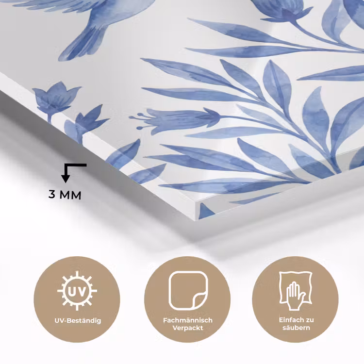 Modern - Vogels - Delfts - Blauw plexiglas 5mm klein -wsfeer2_DE