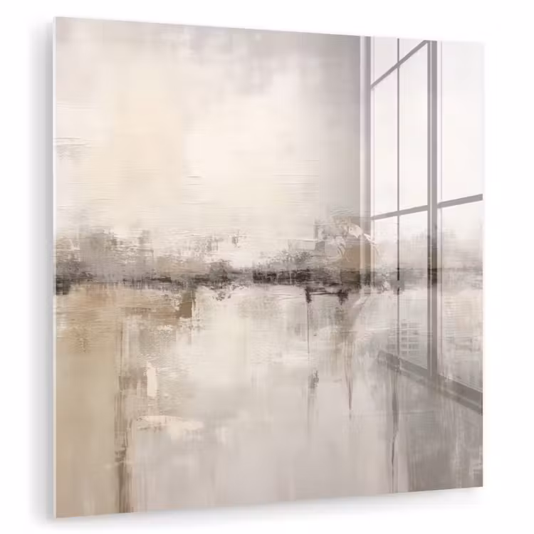 Moderne kunst - Abstract - Beige plexiglas 5mm klein -zzzproduct_nieuw
