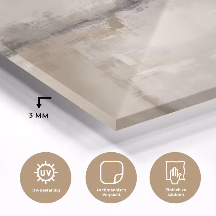 Moderne kunst - Abstract - Beige plexiglas 5mm klein -wsfeer2_DE