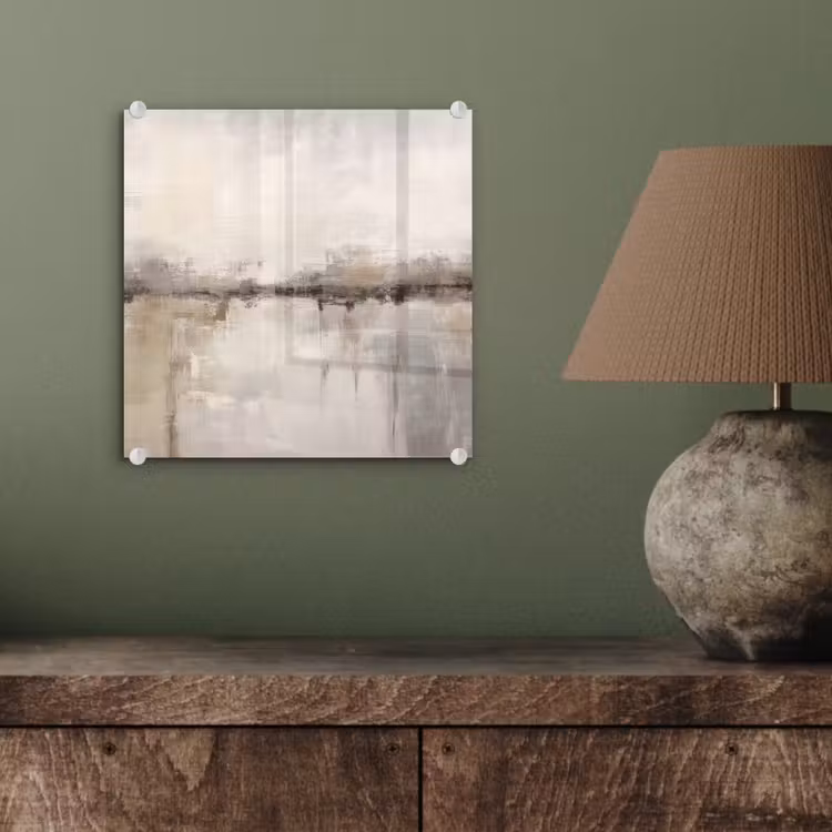 Moderne kunst - Abstract - Beige plexiglas 5mm klein -sfeer3