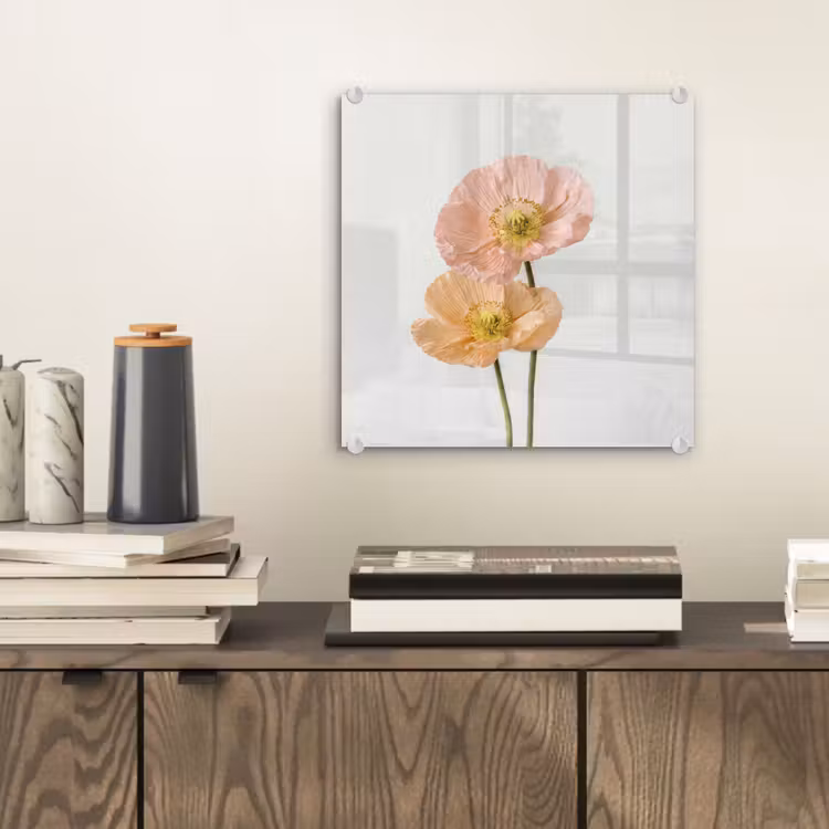 Papavers - Botanisch - Roze plexiglas 5mm klein -sfeer1
