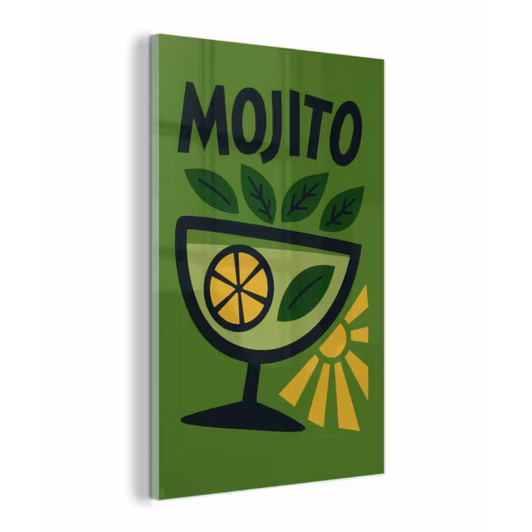 Mojito - Cocktail - Citroen - Groen plexiglas 5mm klein -z3d