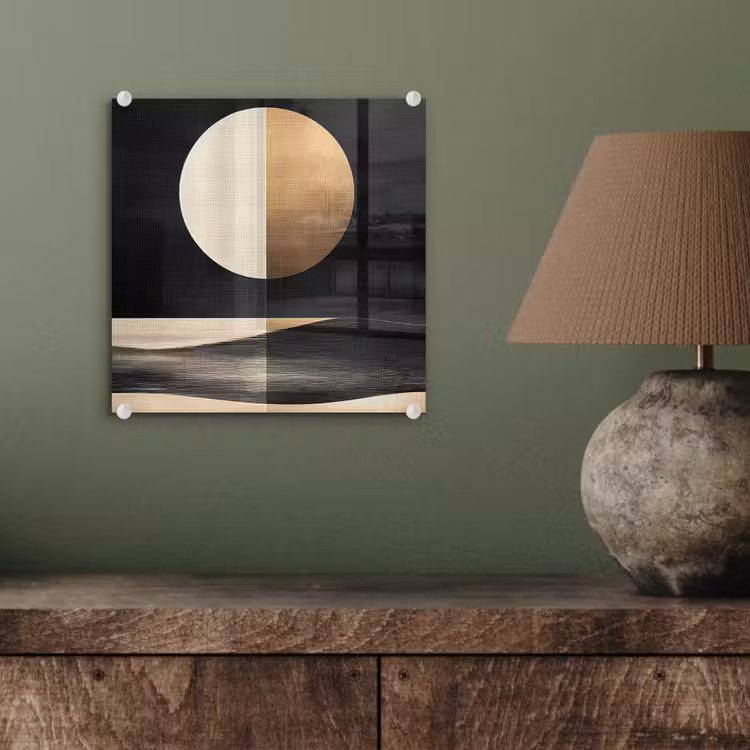 Maan - Cirkel - Goud plexiglas 5mm klein -sfeer3