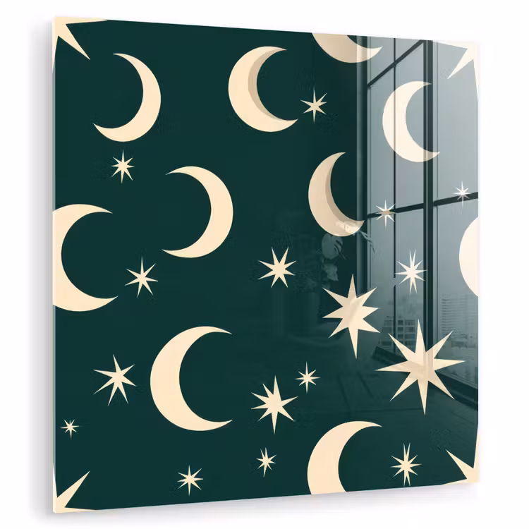 Manen - Sterren - Groen plexiglas 5mm klein 11 -zzzproduct_nieuw