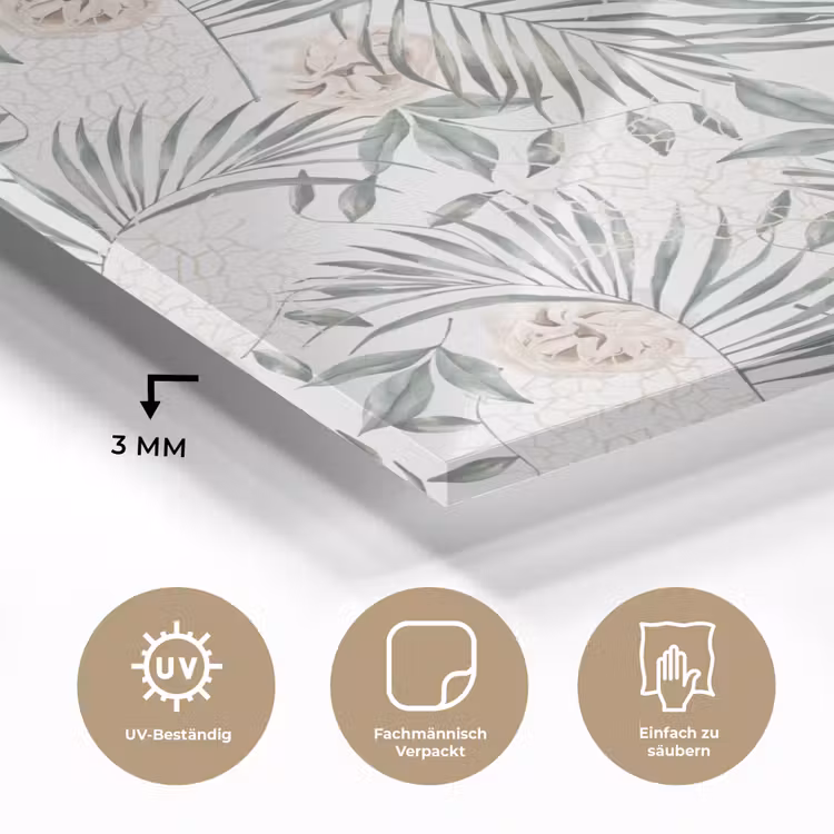 Monstera - Palmblad - Jungle - Tropisch plexiglas 5mm klein -wsfeer2_DE