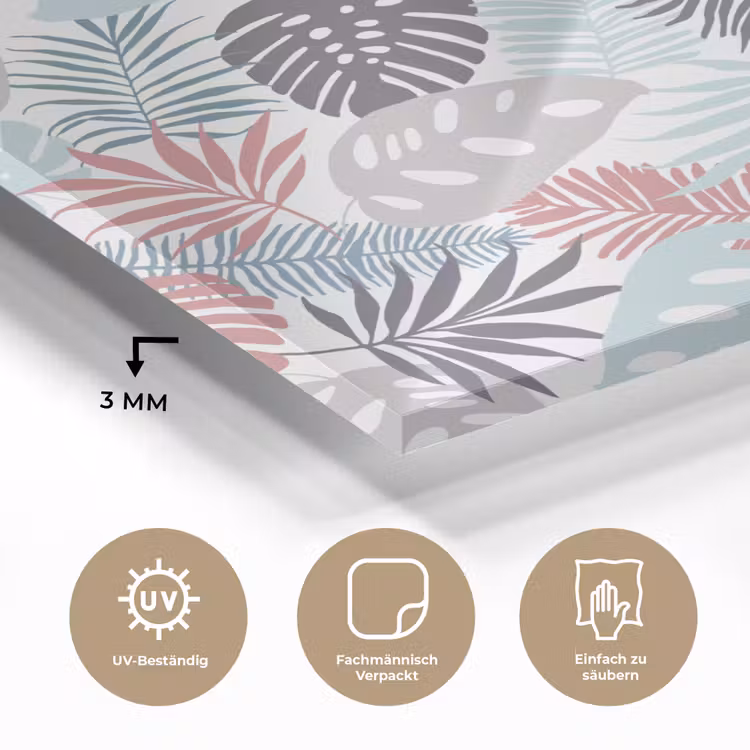 Monstera - Pastel - Bladeren - Tropical plexiglas 5mm klein -wsfeer2_DE