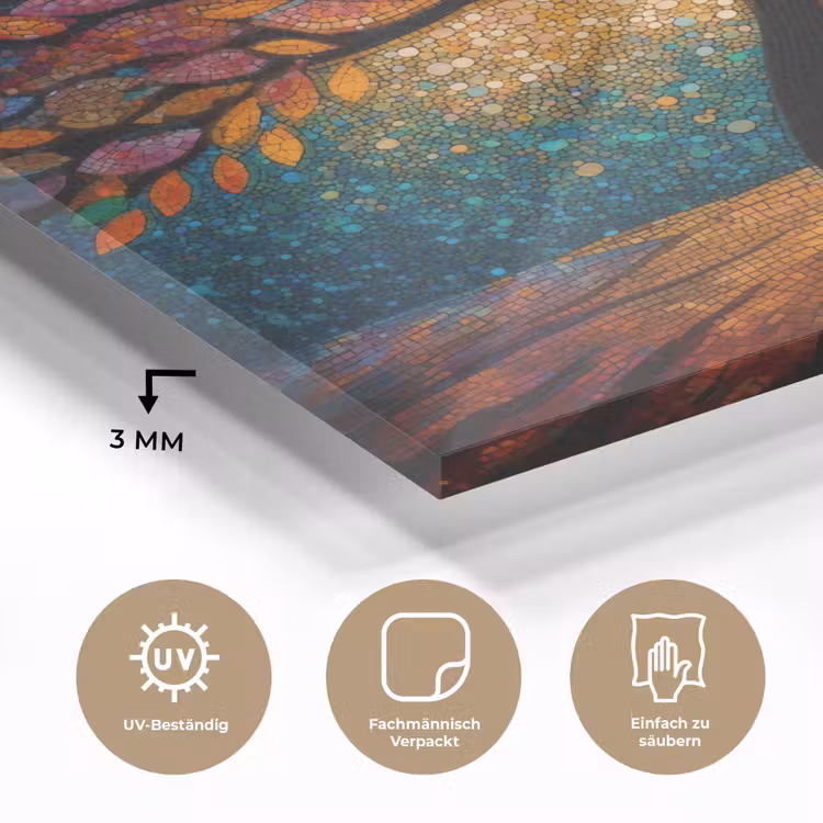 Mozaïek - Kleurrijk - Boom - Takken plexiglas 5mm klein -wsfeer2_DE