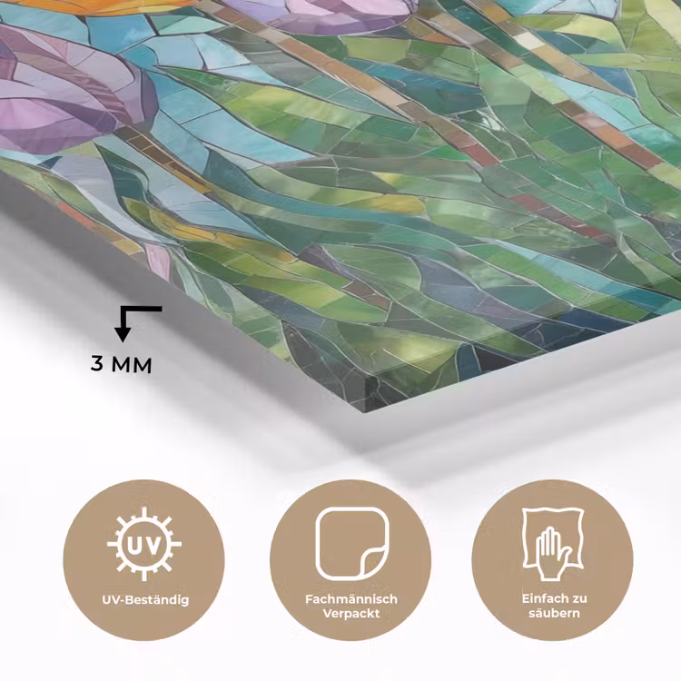 Mozaïek - Veld - Tulpen - Kleurrijk plexiglas 5mm klein -wsfeer2_DE