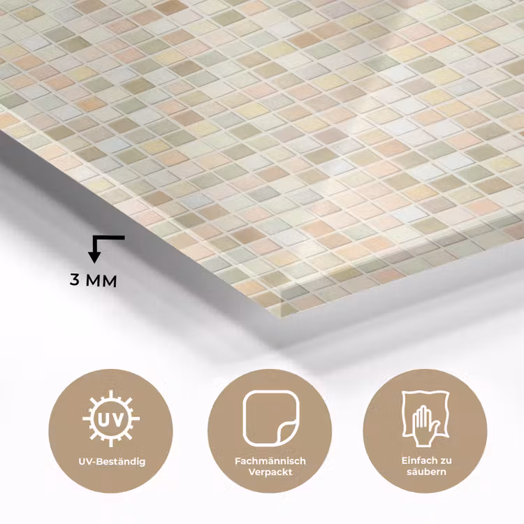 Mozaïek - Patroon - Beige plexiglas 5mm klein 11 -wsfeer2_DE