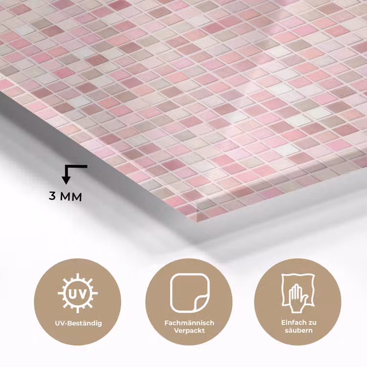 Mozaïek - Patroon - Roze plexiglas 5mm klein 11 -wsfeer2_DE