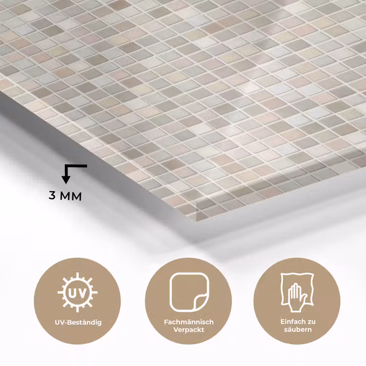 Mozaïek - Patroon- Taupe plexiglas 5mm klein 11 -wsfeer2_DE