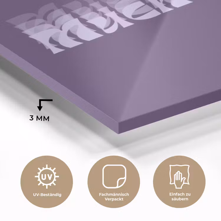 Mucho amor - Paars - Grafisch plexiglas 5mm klein -wsfeer2_DE