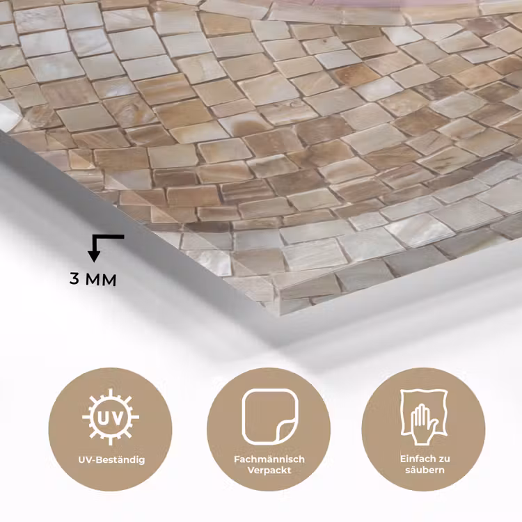 Schelp - Mozaïek - Zee - Beige - Modern plexiglas 5mm klein -wsfeer2_DE