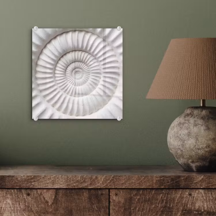Schelp - Spiraal - Wit plexiglas 5mm klein -sfeer3