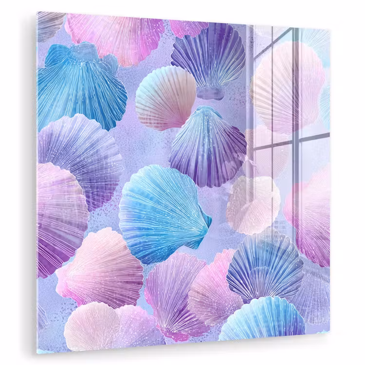 Schelpen - Paars - Blauw - Patroon plexiglas 5mm klein -zzzproduct_nieuw