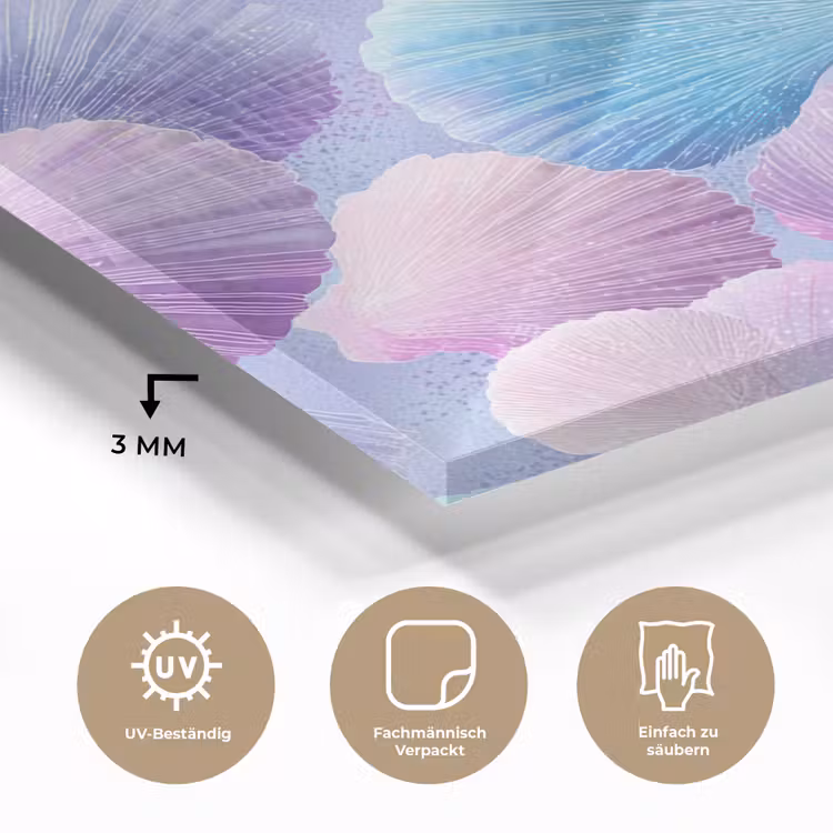 Schelpen - Paars - Blauw - Patroon plexiglas 5mm klein -wsfeer2_DE
