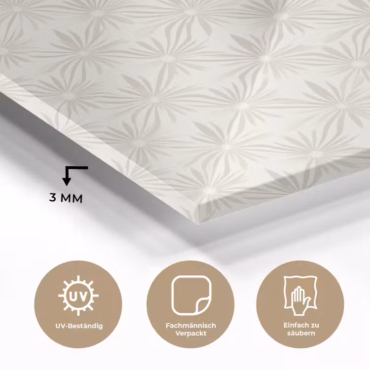Patroon - Bloemen - Beige plexiglas 5mm klein 11 -wsfeer2_DE