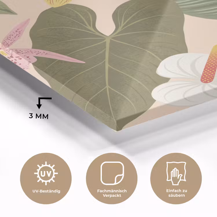 Patroon - Bloemen - Kleurrijk plexiglas 5mm klein -wsfeer2_DE