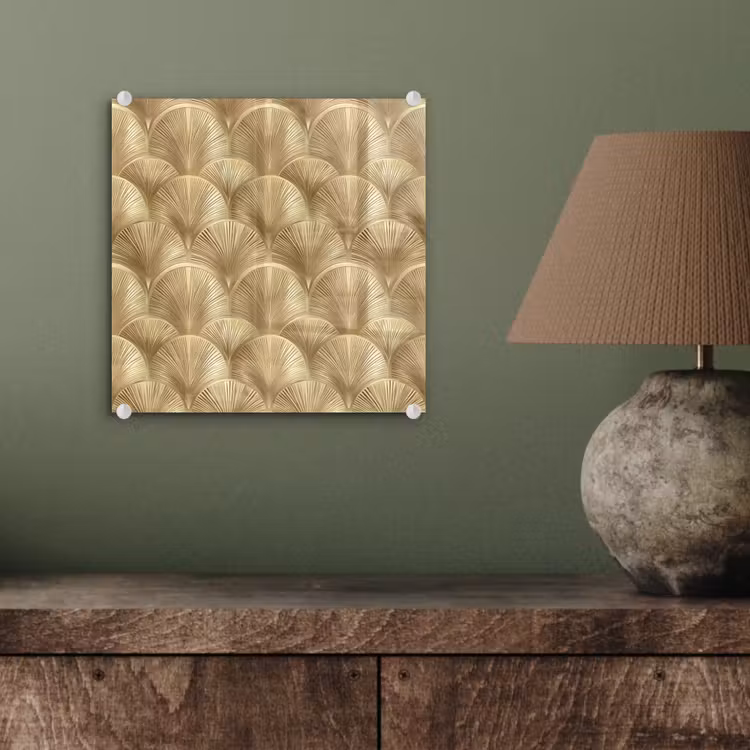 Patroon - Waaier - Goud plexiglas 5mm klein 11 -sfeer3