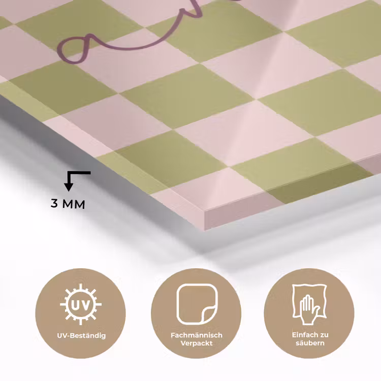 Patroon - Geblokt - Olijfgroen - Amore plexiglas 5mm klein -wsfeer2_DE