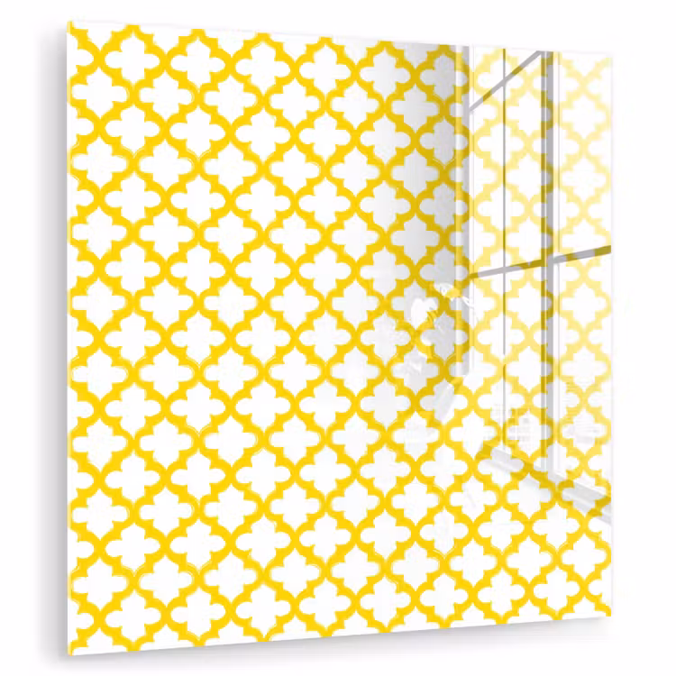 Patroon - Geometrisch - Klassiek - Geel plexiglas 5mm klein 11 -zzzproduct_nieuw