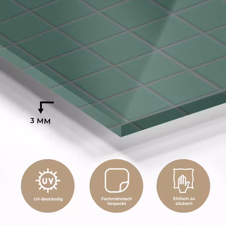 Patroon - Tegels - Dennen - Groen plexiglas 5mm klein 11 -wsfeer2_DE