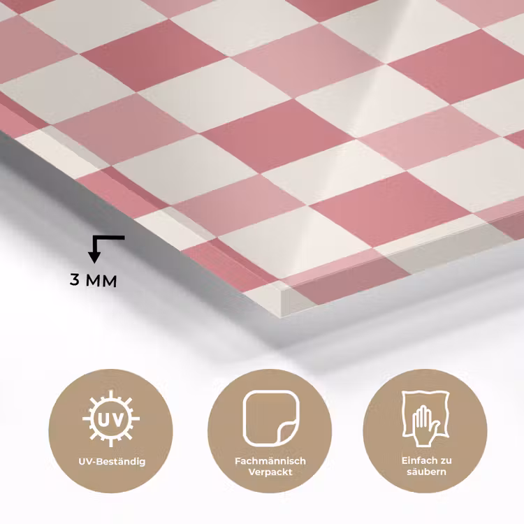 Patroon - Schaak - Roze plexiglas 5mm klein 11 -wsfeer2_DE