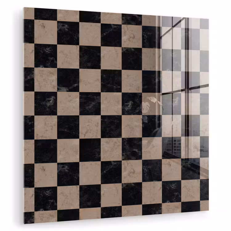Patroon - Dambord - Marmer plexiglas 5mm klein 11 -zzzproduct_nieuw