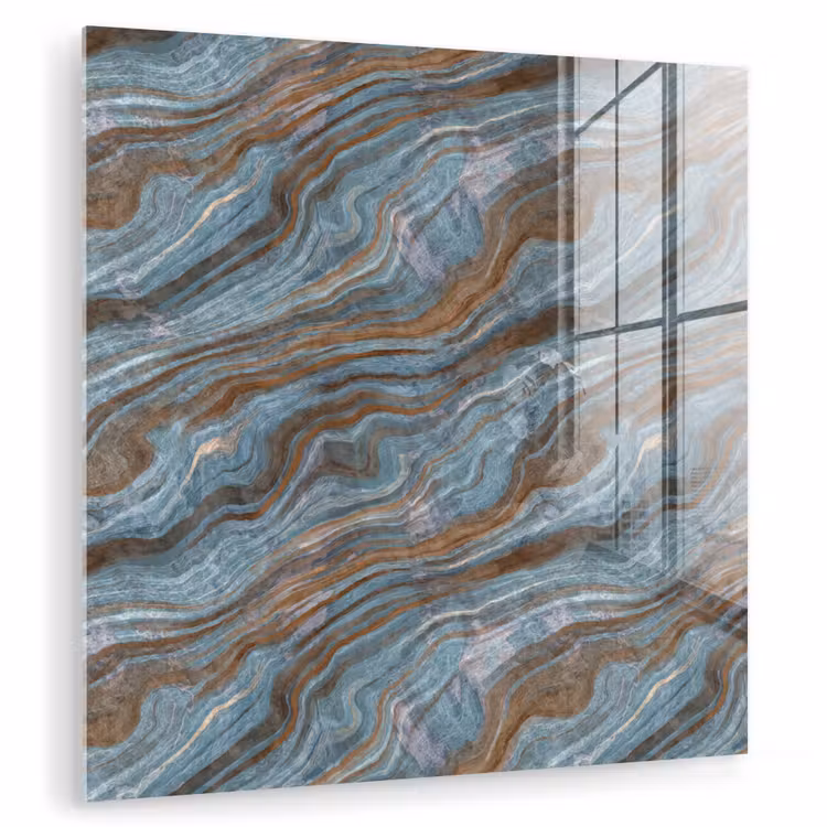 Patroon - Steen - Blauw plexiglas 5mm klein 11 -zzzproduct_nieuw