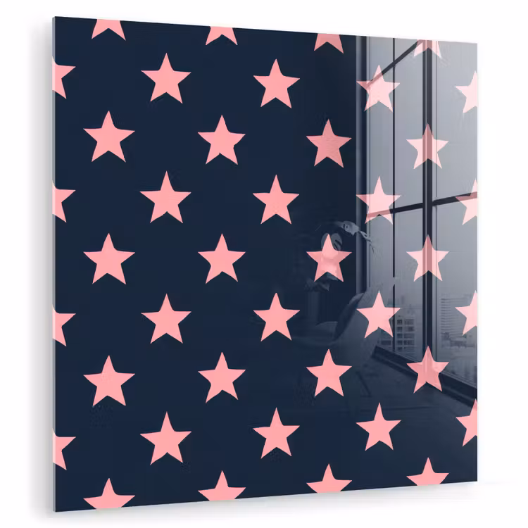 Patroon - Sterren - Roze plexiglas 5mm klein 11 -zzzproduct_nieuw