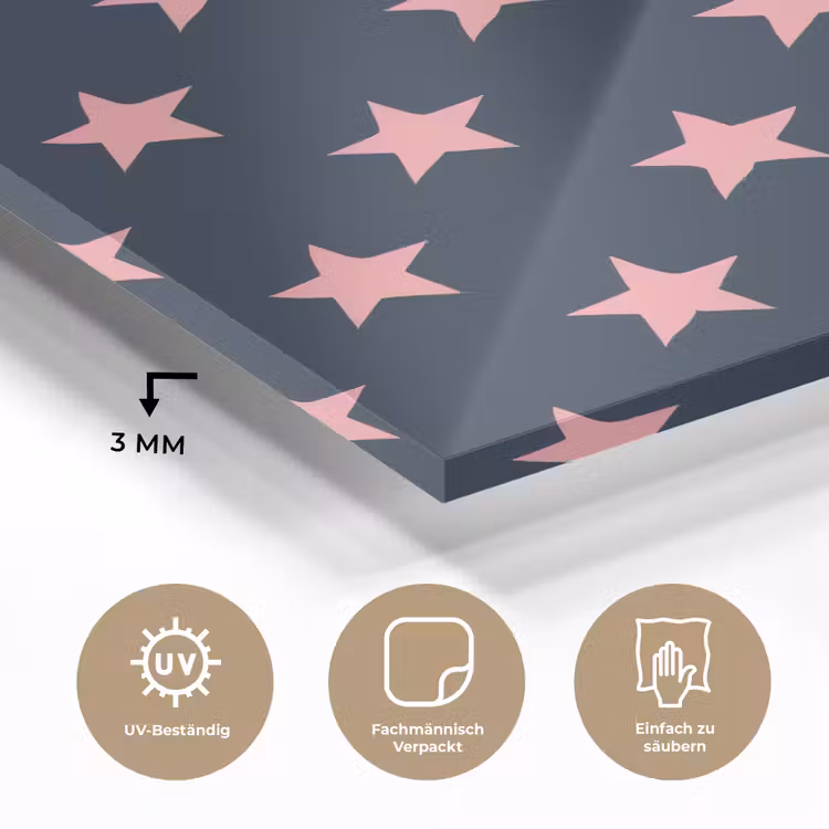Patroon - Sterren - Roze plexiglas 5mm klein 11 -wsfeer2_DE